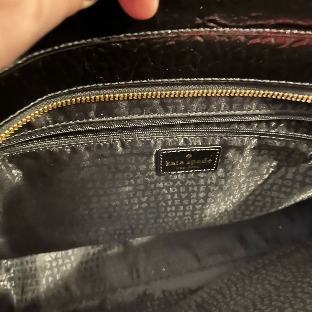 KATE SPADE ♠️ LARGE BRISTOL DRIVE CROCODILE ELISSA IN BLACK NWT - Picture 14 of 15